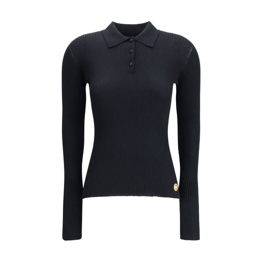 Dolce & Gabbana Black Cashmere Polo Shirt