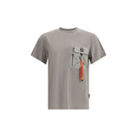 Parajumpers Short sleeve T-Shirt in gray with round neckline, pocket detail, and logo, ideal for stylish, versatile everyday wear.