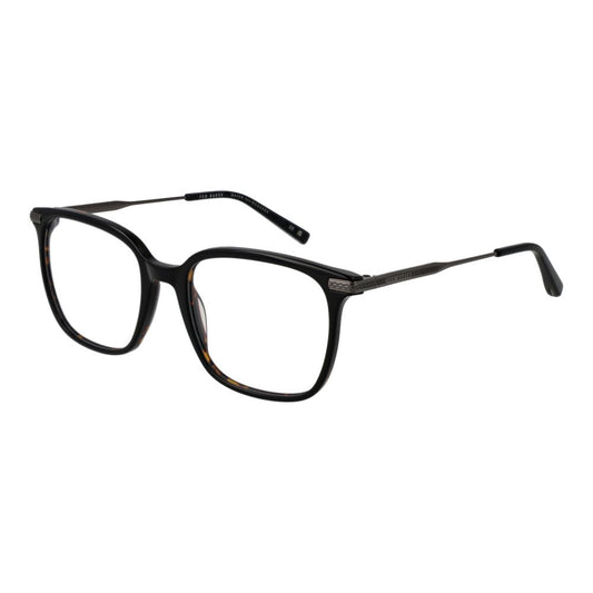 Ted Baker Black Men Glasses Frame, full-rim acetate with demo lenses, size 54-19-140. Includes branded case, no spring hinge.