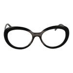Emilio Pucci Black Women Glasses Frame, full-rim acetate, round style, lens width 53mm, frame width 140mm, no lens effect, branded case included.