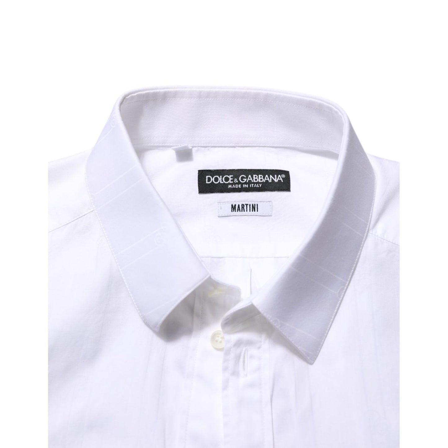 Dolce & Gabbana White Cotton MARTINI Men Formal Dress Shirt