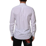 Dolce & Gabbana White Cotton MARTINI Men Formal Dress Shirt