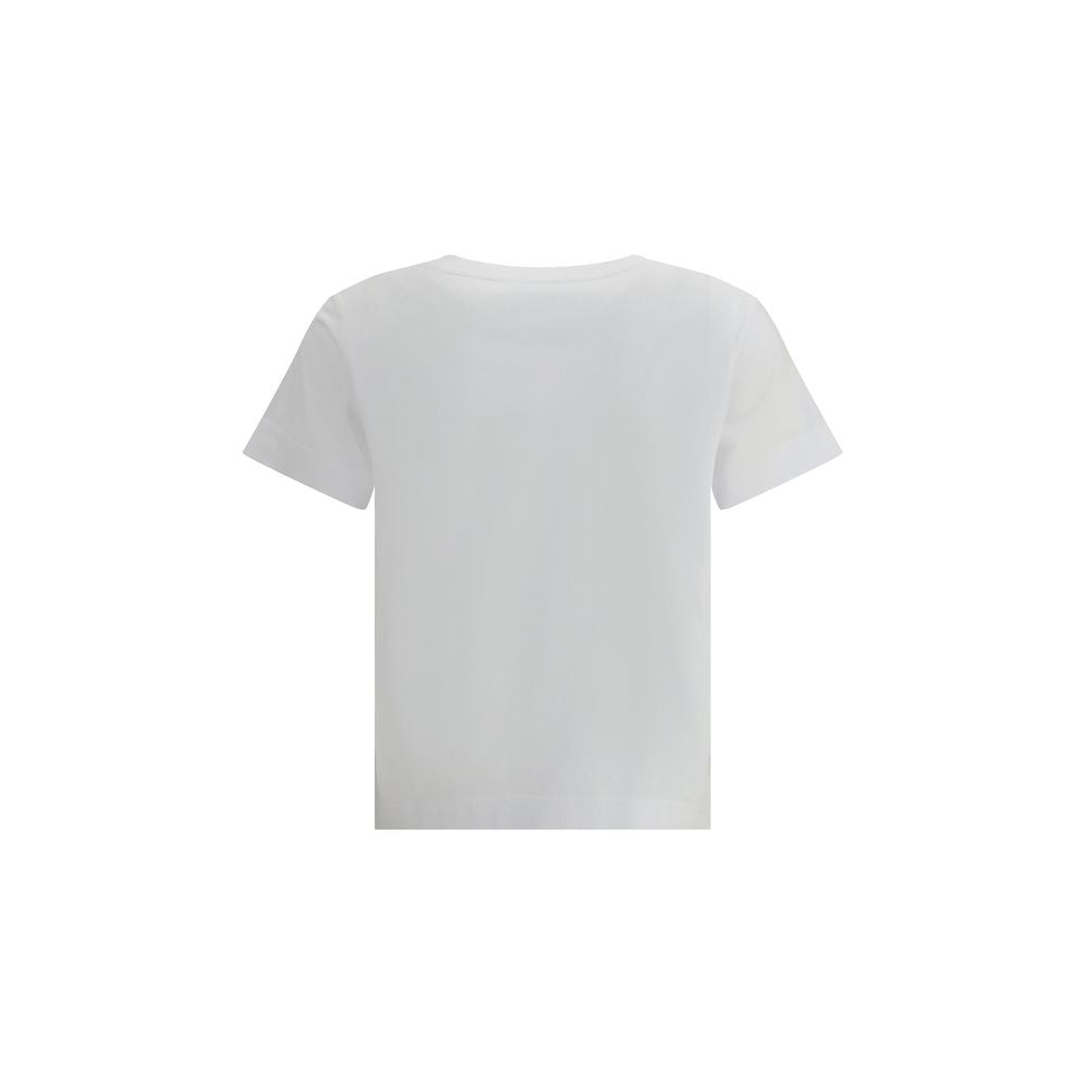 Back view of Givenchy White Cotton T-Shirt showing crew neck and modern fit design, featuring 100% soft cotton for a stylish casual look.