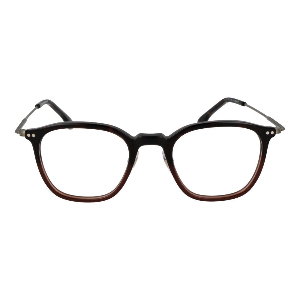 Lozza Brown Unisex Glasses Frame full-rim metal square design, brown color, 48-21-140 size with demo plastic lenses.