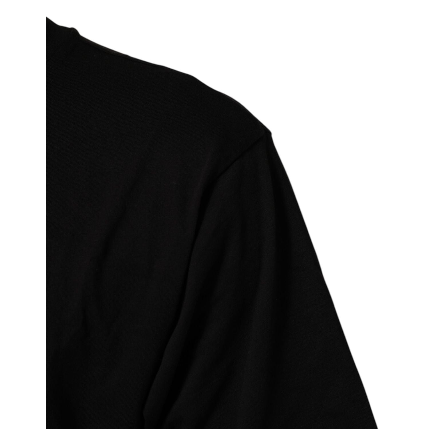 Dolce & Gabbana Black Logo Print Cotton Crew Neck  T-shirt