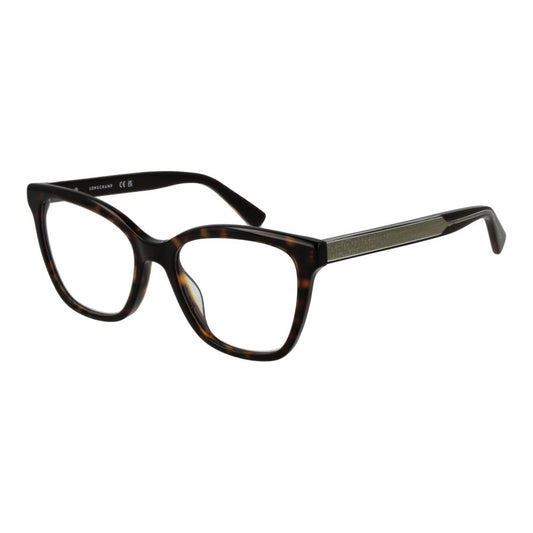 Longchamp Brown Women Glasses Frame in cat eye style with full-rim acetate design