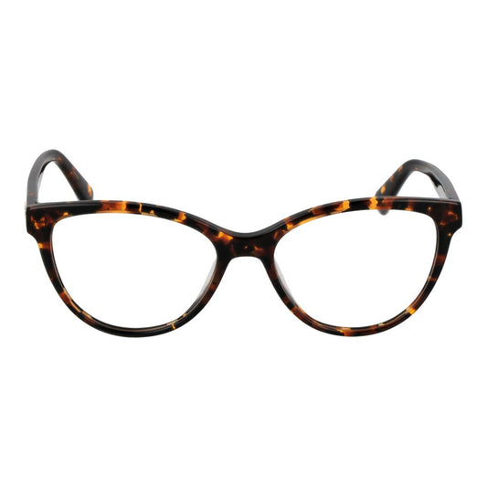 Longchamp Brown Women Glasses Frame in acetate with full-rim cat eye style and demo lenses, includes branded case, size 52-16-140.