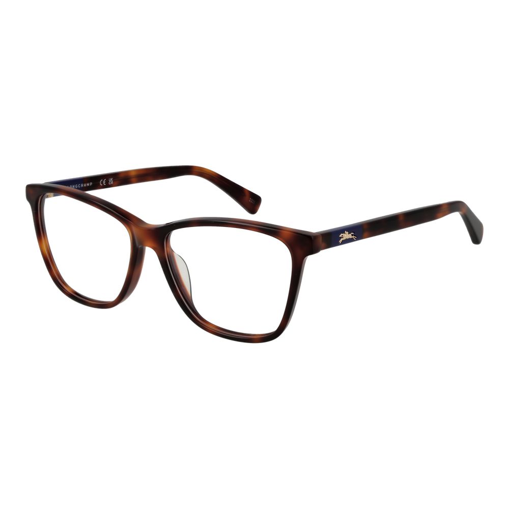 Longchamp Brown Women Glasses Frame with acetate full-rim square style, lenses width 52, temples length 140, comes with branded case.