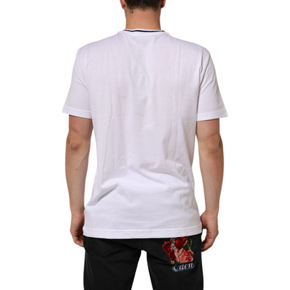 Dolce & Gabbana White Sacred Heart Short Sleeve Men T-shirt