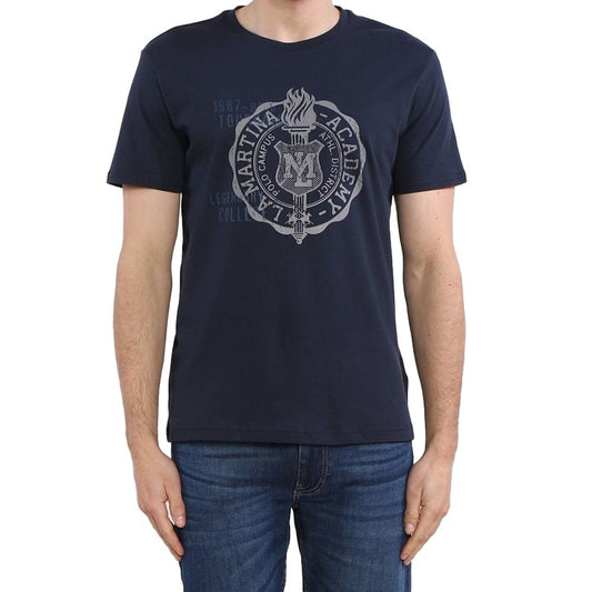 La Martina Blue Cotton T-Shirt