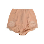 Dolce & Gabbana Beige Silk Stretch High Waist Girdle Underwear with lace detailing, elegant design and crafted for sophisticated style.