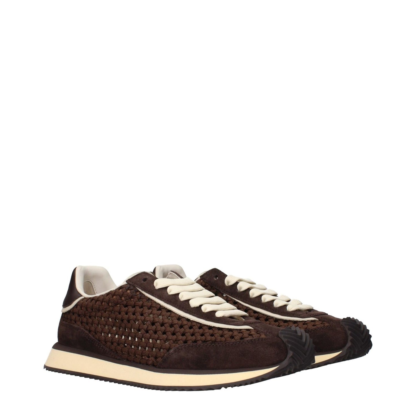 Dolce & Gabbana Brown Fabric Low Top Sneakers with logos, MPN CS2298A6D458C895, F84610 fabric, stylish designer footwear