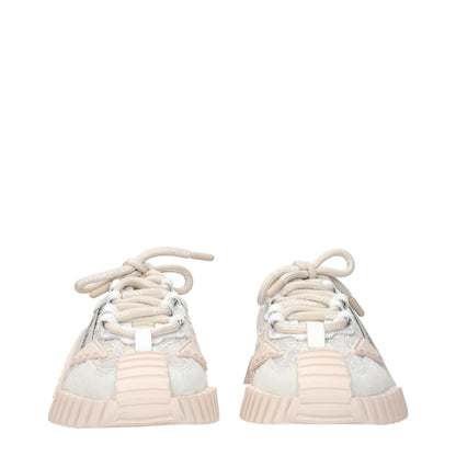 Dolce & Gabbana Gray Fabric Sneakers with front and side logos, MPN CK1837AX37280005, code F84608, featuring unique design and style.