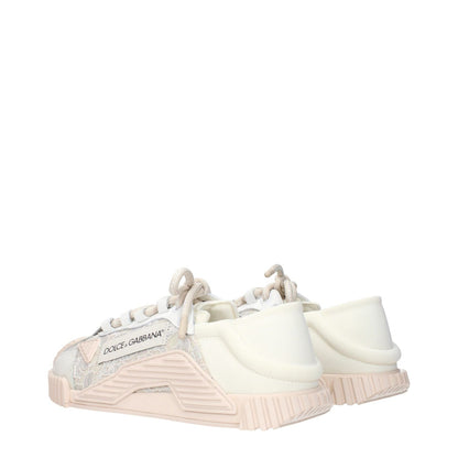 Dolce & Gabbana Gray Fabric Sneakers with front and side logos, featuring stylish gray design. MPN: CK1837AX37280005, Code: F84608.