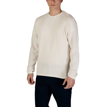 Jack Jones White Cotton Sweatshirt