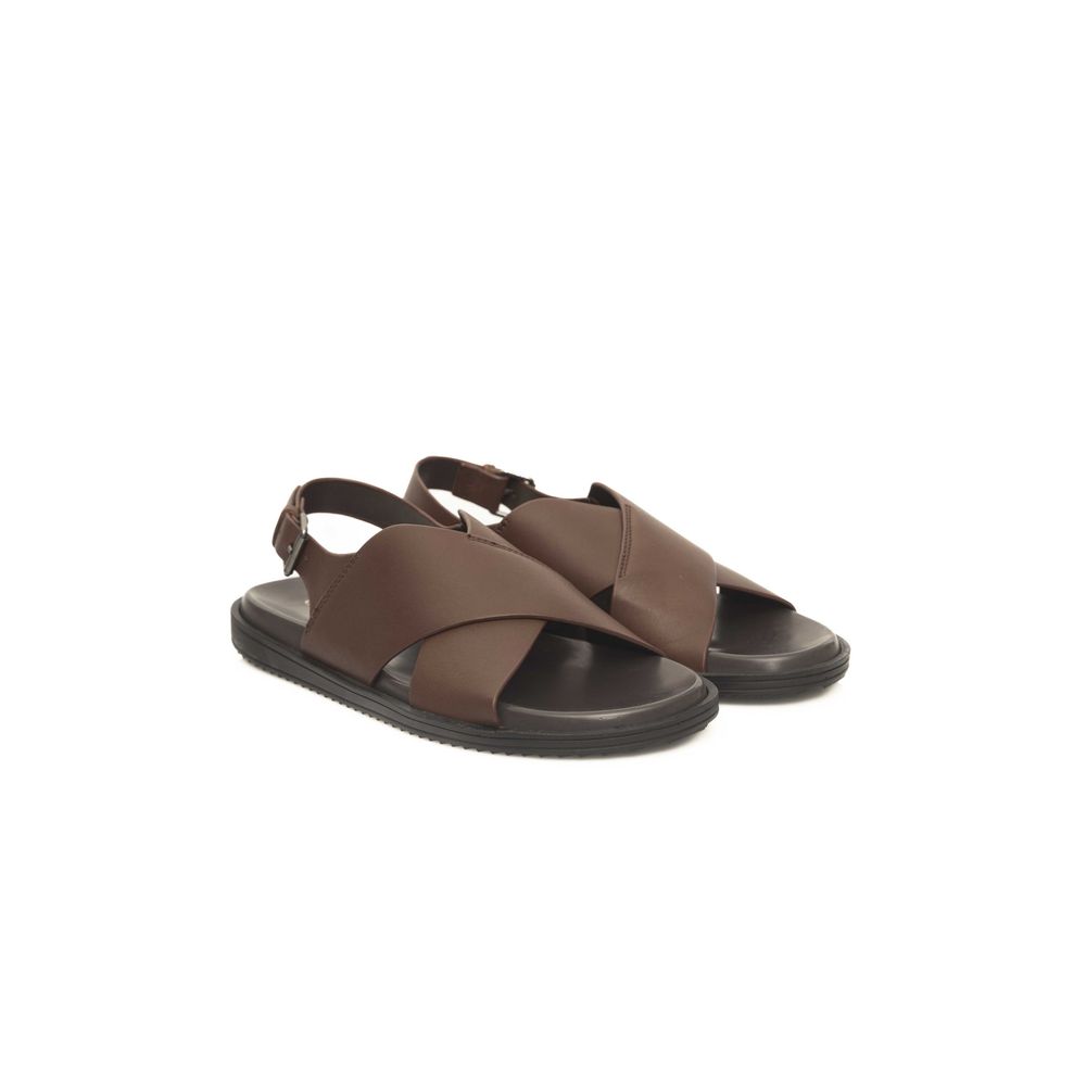 Cerruti 1881 Brown Cowhide Men Sandal