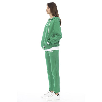 Baldinini Trend Green Cotton Tracksuit