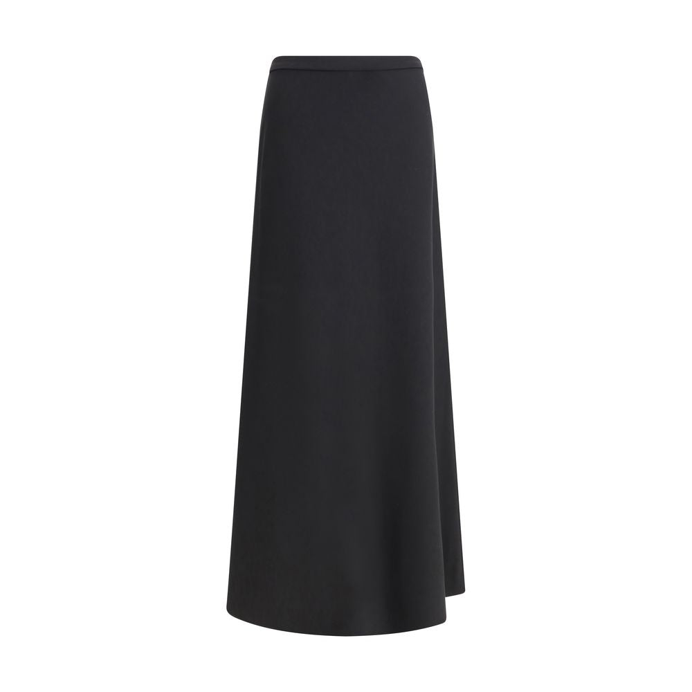 Max Mara Black Viscose Long Skirt