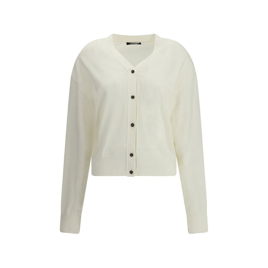 Jacquemus White Merino Wool Cardigan