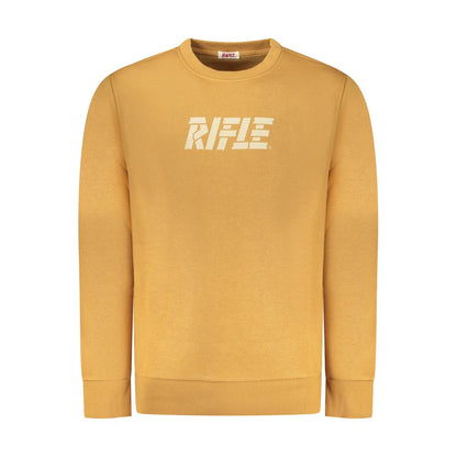 Rifle Brown Cotton Men Sweater with crew neck and iconic Rifle logo