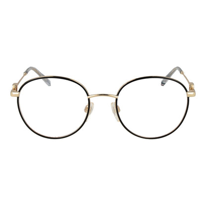 Tommy Hilfiger Gold Metal Glasses (Frames) for Women, full-rim panto style, gold metal frame with demo lenses.
