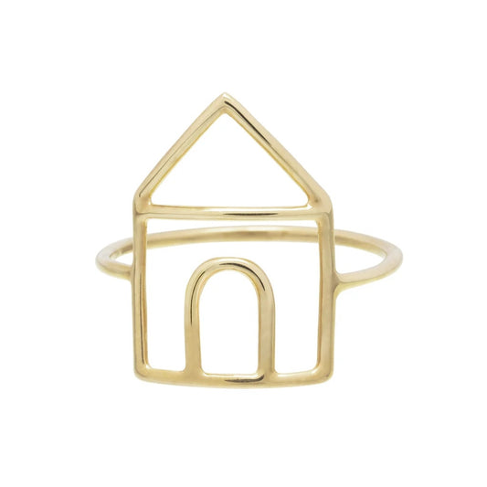ALIITA ANELLI MOD. RIPU220000YG09K geometric gold house ring design