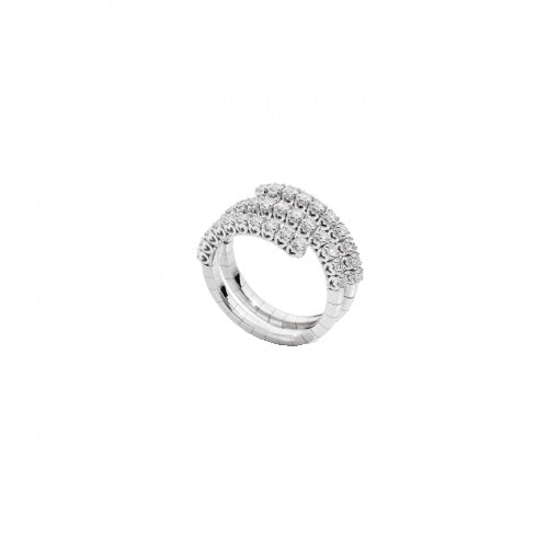 ANELLI RECARLO MOD. R01FA003_100 elegant silver ring with sparkling stones