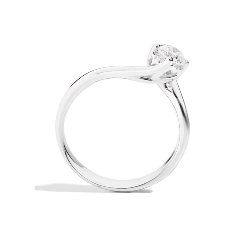 Elegant diamond ring ANELLI RECARLO MOD. R01SO195_051 with a sleek band and sparkling stone in a minimalist design.