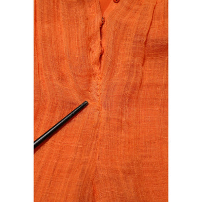 Alberta Ferretti Orange Lace Bustier Layered Maxi Dress