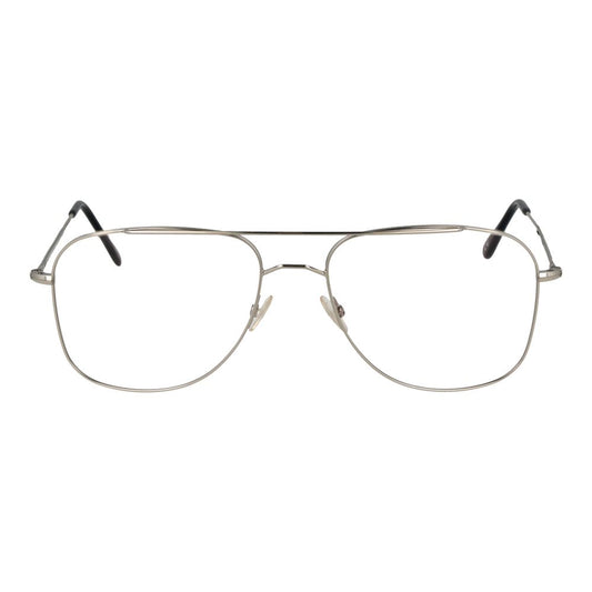 Andy Wolf Silver Unisex Glasses Frame, full-rim metal aviator style for men and women, size 60-18-145 silver frame.
