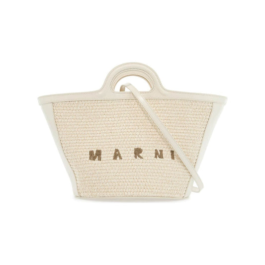 Marni beige cotton and nylon handbag with woven design