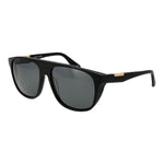 BMW Black Men Sunglass with black acetate frame and grey polarized lenses, full-rim aviator style, offers 100% UVA & UVB protection.
