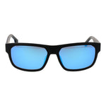 BMW Motorsport Black Men Sunglass with blue mirrored lenses and black full-rim frame, 100% UVA & UVB protection.