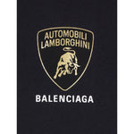 Balenciaga Sweaters Black with Lamborghini Shield motif in cotton jersey