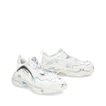 Balenciaga Triple S Sneakers, black calf leather, lace-up, round toe, logo details, men's fashion, made in Italy, rubber sole.