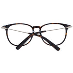Bally Brown Women Glasses Frame full-rim round style with plastic brown frame, lenses demo effect, includes branded case.