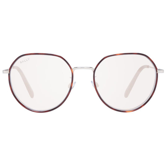 Bally Brown Women Sunglass with brown metal frame, round full-rim mirrored lenses, 100% UVA & UVB protection.