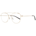 Bally Gold Men Glasses Frame, full-rim round metal & plastic 53-18-145, golden color with branded case, no extra features