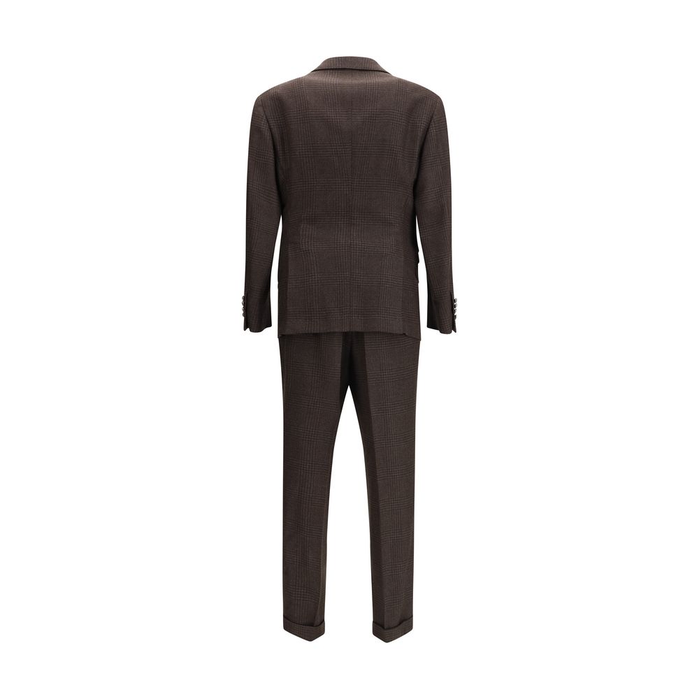 Brunello Cucinelli Brown Wool Two-Piece Suit