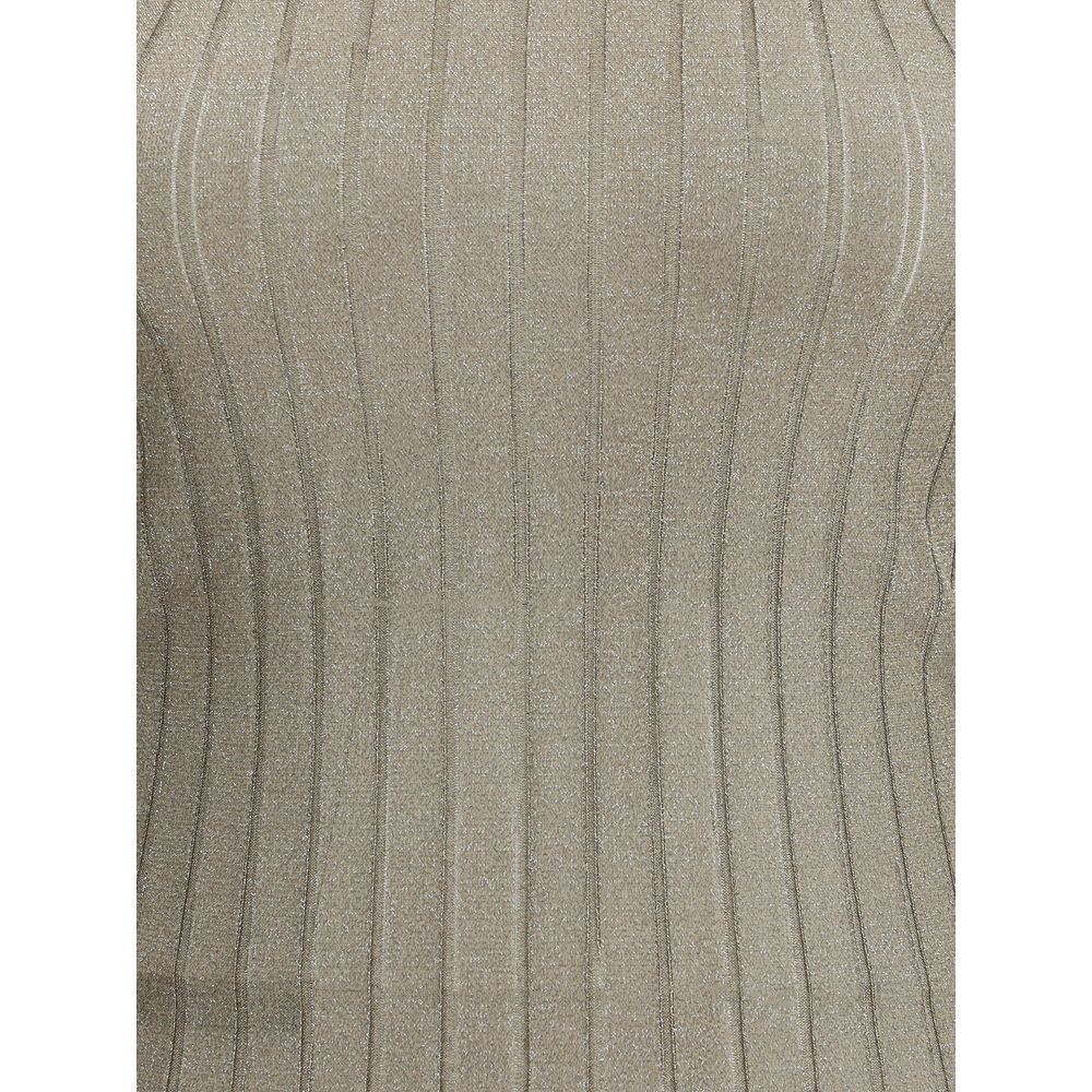 Brunello Cucinelli Lurex Tank Top with ribbed design and shimmer fabric, showcasing elegant contemporary style and refined fit.