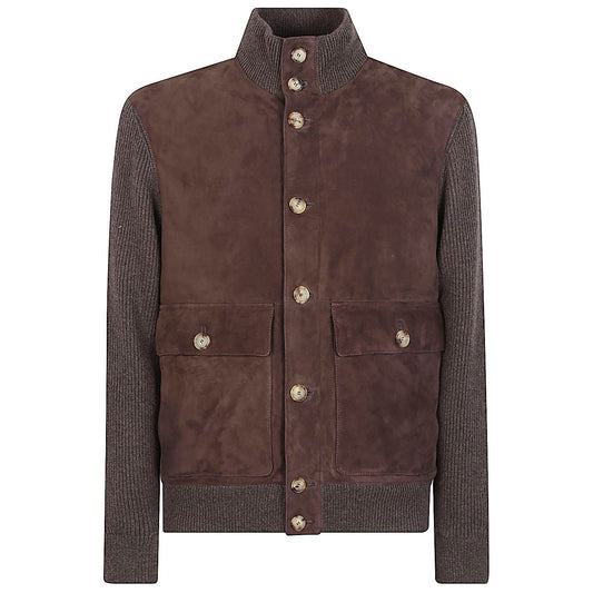 Brunello Cucinelli Suede and cashmere blouson jacket Jackets