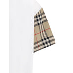 Burberry Check Archive Sleeve T-shirt with iconic Archivio Check pattern on sleeve, showcasing distinct style and comfort.