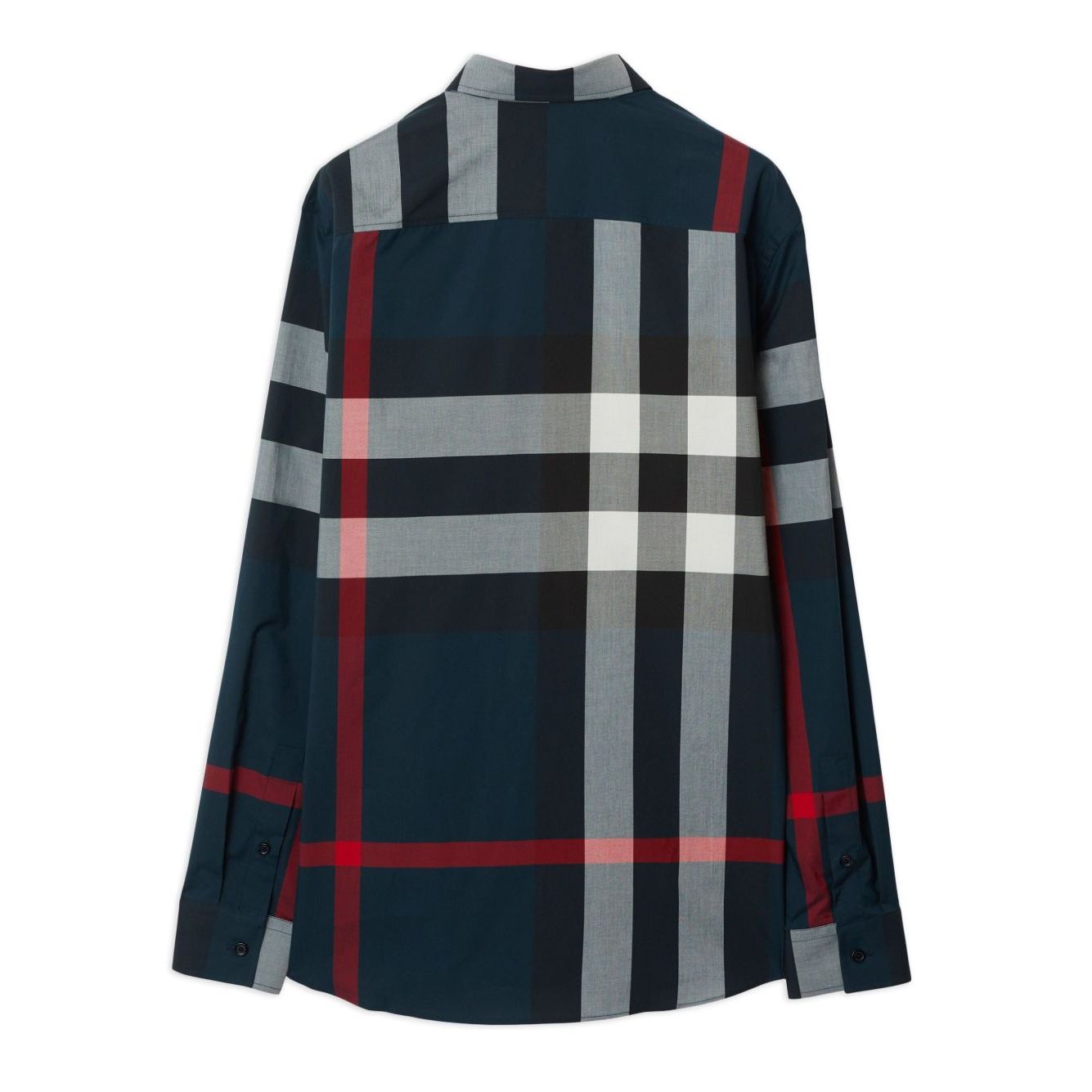 Burberry Summerton Shirt black multicolour check pattern with classic collar and buttoned cuffs, long sleeves, perfect for stylish occasions.