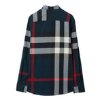 Burberry Summerton Shirt black multicolour check pattern with classic collar and buttoned cuffs, long sleeves, perfect for stylish occasions.