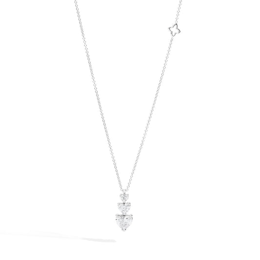 Elegant necklace showcasing COLLANE RECARLO MOD. P67TS025_051-45 with a delicate heart pendant design on a fine chain.