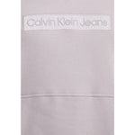 Calvin Klein Jeans Purple Cotton Hoody with embroidered logo, perfect for casual wear and comfort.