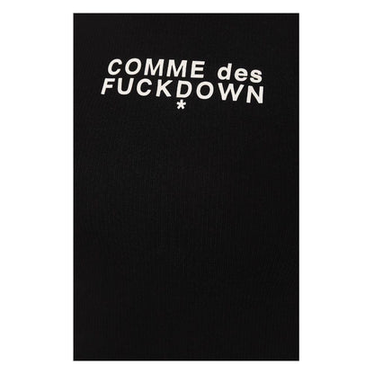 Comme Des Fuckdown Black Cotton Women Cropped Top
