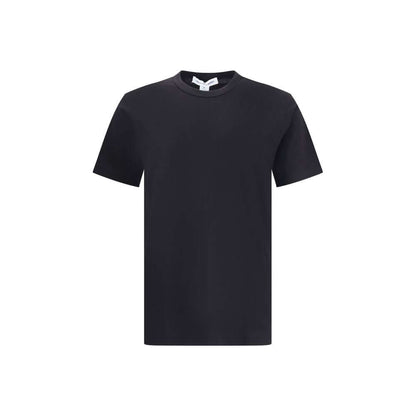 Comme Des Garçons Black Cotton T-Shirt with crew neck and short sleeves, featuring a logo on the back. 100% cotton, regular fit.