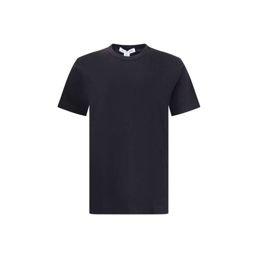Comme Des Garçons Black Cotton T-Shirt with crew neck and short sleeves, featuring a logo on the back. 100% cotton, regular fit.