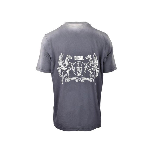 Diesel Gray Cotton T-Shirt DI-15417800136-IT44 | S
